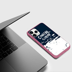 Чехол iPhone 11 Pro матовый Cannibal Corpse краска, цвет: 3D-малиновый — фото 2