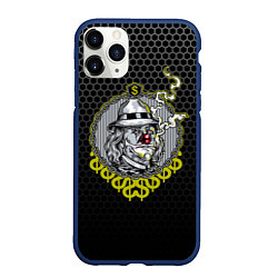 Чехол iPhone 11 Pro матовый Грустный гангстер - клоун, цвет: 3D-тёмно-синий