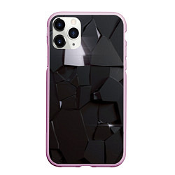 Чехол iPhone 11 Pro матовый Треснутый асфальт, цвет: 3D-розовый