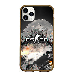 Чехол iPhone 11 Pro матовый CS-GO weapon, цвет: 3D-коричневый