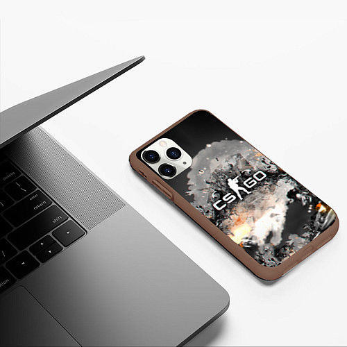 Чехол iPhone 11 Pro матовый CS-GO weapon / 3D-Коричневый – фото 3