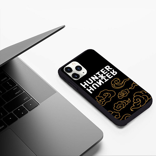 Чехол iPhone 11 Pro матовый Hunter x Hunter - anime clouds / 3D-Черный – фото 3