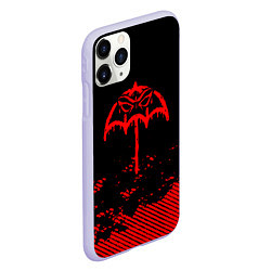 Чехол iPhone 11 Pro матовый Bring Me the Horizon красный фонтик, цвет: 3D-светло-сиреневый — фото 2
