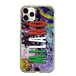 Чехол iPhone 11 Pro матовый Avant-garde color texture - Milano, цвет: 3D-салатовый