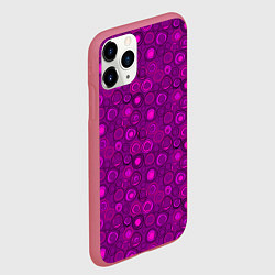 Чехол iPhone 11 Pro матовый Абстрактный неоновый узор Фуксия, цвет: 3D-малиновый — фото 2