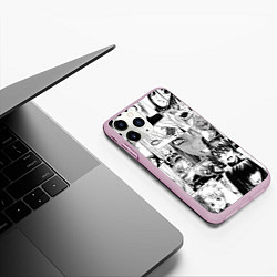 Чехол iPhone 11 Pro матовый D Gray man pattern, цвет: 3D-розовый — фото 2