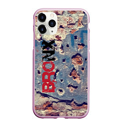 Чехол iPhone 11 Pro матовый Старая кирпичная стена - Bronx, цвет: 3D-розовый