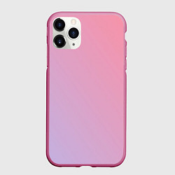 Чехол iPhone 11 Pro матовый Градиент - розовая пастель, цвет: 3D-малиновый