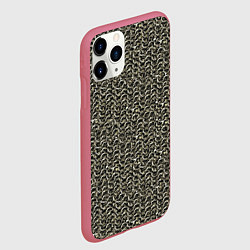 Чехол iPhone 11 Pro матовый Русская кольчуга, цвет: 3D-малиновый — фото 2