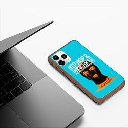 Чехол iPhone 11 Pro матовый Balaclava hip-hop and pancakes, цвет: 3D-коричневый — фото 2