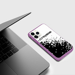 Чехол iPhone 11 Pro матовый Crysis текстура, цвет: 3D-фиолетовый — фото 2
