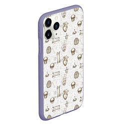 Чехол iPhone 11 Pro матовый Череп и части тела, цвет: 3D-серый — фото 2
