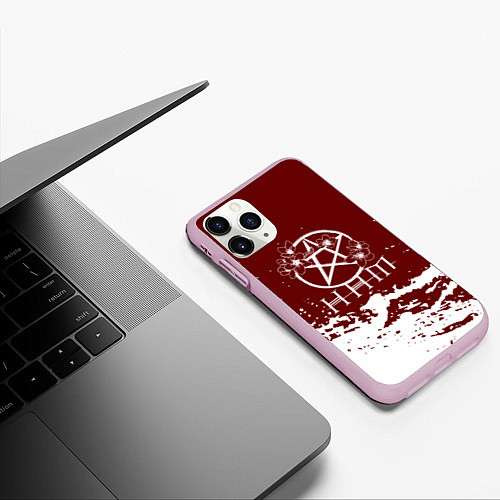 Чехол iPhone 11 Pro матовый The him - краска / 3D-Розовый – фото 3