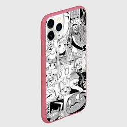 Чехол iPhone 11 Pro матовый Да я паук и что с того pattern, цвет: 3D-малиновый — фото 2