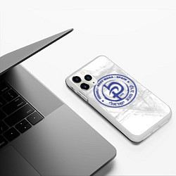 Чехол iPhone 11 Pro матовый Krav maga - tactical defense system emblem, цвет: 3D-белый — фото 2