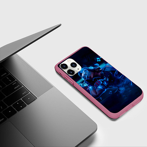 Чехол iPhone 11 Pro матовый Valorant Raze, Музыка / 3D-Малиновый – фото 3