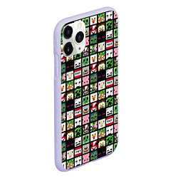 Чехол iPhone 11 Pro матовый Minecraft: characters, цвет: 3D-светло-сиреневый — фото 2