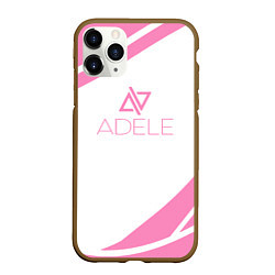 Чехол iPhone 11 Pro матовый Adele - абстракция, цвет: 3D-коричневый