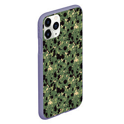 Чехол iPhone 11 Pro матовый Милитари клякса мини, цвет: 3D-серый — фото 2