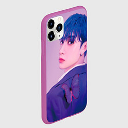 Чехол iPhone 11 Pro матовый Stray Kids 2nd World Tour Maniac Bang Chan, цвет: 3D-фиолетовый — фото 2
