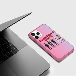 Чехол iPhone 11 Pro матовый Tomodachi Game: персонажи, цвет: 3D-малиновый — фото 2