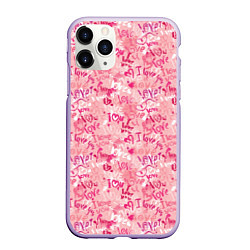 Чехол iPhone 11 Pro матовый Любовь и сердце