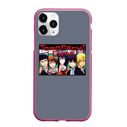 Чехол iPhone 11 Pro матовый Игра друзей - аниме, цвет: 3D-малиновый