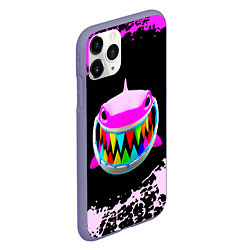 Чехол iPhone 11 Pro матовый 6ix9ine акула neon, цвет: 3D-серый — фото 2