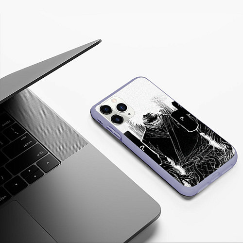 Чехол iPhone 11 Pro матовый Крест Рокунин / 3D-Светло-сиреневый – фото 3