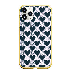 Чехол iPhone 11 Pro матовый Сердце и корни, цвет: 3D-желтый