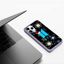 Чехол iPhone 11 Pro матовый BTS new year, цвет: 3D-светло-сиреневый — фото 2