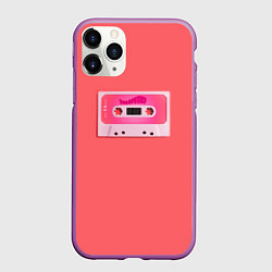 Чехол iPhone 11 Pro матовый BTS cassette, цвет: 3D-фиолетовый