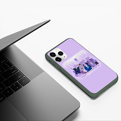 Чехол iPhone 11 Pro матовый BTS sofa in the forest, цвет: 3D-темно-зеленый — фото 2