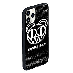 Чехол iPhone 11 Pro матовый Radiohead с потертостями на темном фоне, цвет: 3D-черный — фото 2