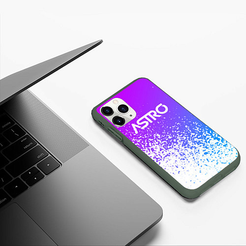 Чехол iPhone 11 Pro матовый Astro neon / 3D-Темно-зеленый – фото 3