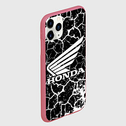 Чехол iPhone 11 Pro матовый Honda logo арт, цвет: 3D-малиновый — фото 2