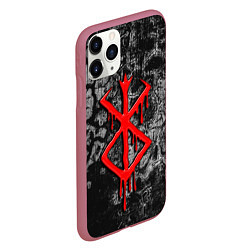 Чехол iPhone 11 Pro матовый Berserk smudges, цвет: 3D-малиновый — фото 2