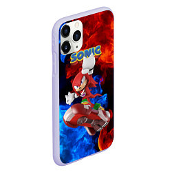 Чехол iPhone 11 Pro матовый Knuckles Echidna - Sonic - Video game, цвет: 3D-светло-сиреневый — фото 2