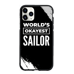 Чехол iPhone 11 Pro матовый Worlds okayest sailor - dark, цвет: 3D-черный