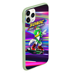 Чехол iPhone 11 Pro матовый Jet-the-hawk - Sonic Free Riders, цвет: 3D-салатовый — фото 2