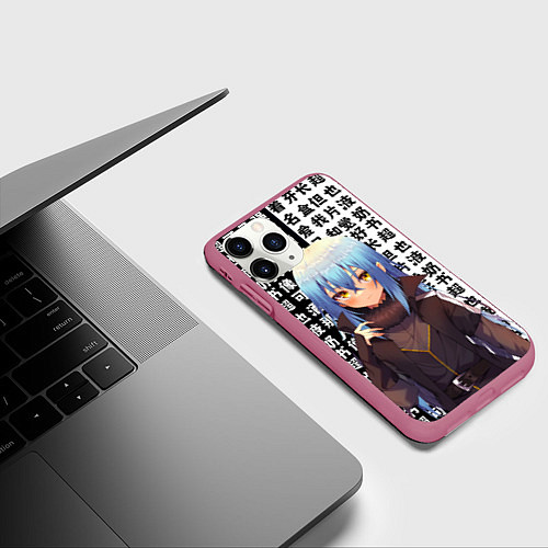 Чехол iPhone 11 Pro матовый Римуру - О моём перерождении в слизь / 3D-Малиновый – фото 3
