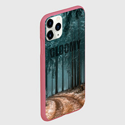 Чехол iPhone 11 Pro матовый Мрачный Лес GLOOMY, цвет: 3D-малиновый — фото 2