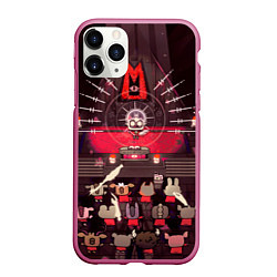 Чехол iPhone 11 Pro матовый Cult of the Lamb - Обряд, цвет: 3D-малиновый