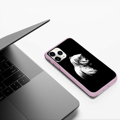 Чехол iPhone 11 Pro матовый What mask? / 3D-Розовый – фото 3