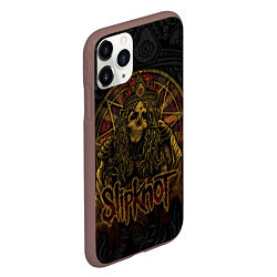 Чехол iPhone 11 Pro матовый Slipknot - death, цвет: 3D-коричневый — фото 2