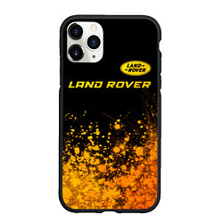 Чехол iPhone 11 Pro матовый Land Rover - gold gradient: символ сверху, цвет: 3D-черный