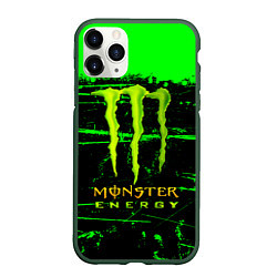 Чехол iPhone 11 Pro матовый Monster energy green neon, цвет: 3D-темно-зеленый