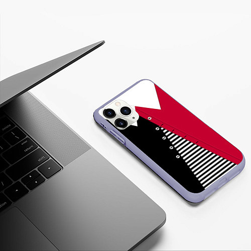 Чехол iPhone 11 Pro матовый Праздничный новогодний карнавальный костюм Буратин / 3D-Светло-сиреневый – фото 3