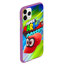 Чехол iPhone 11 Pro матовый Super Mario Odyssey - Nintendo - Бейсболка, цвет: 3D-фиолетовый — фото 2