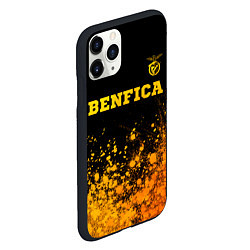 Чехол iPhone 11 Pro матовый Benfica - gold gradient: символ сверху, цвет: 3D-черный — фото 2